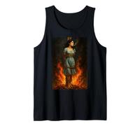 Witch Lighting Cigarette with Flames Occult Unholy Funny Débardeur