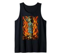 Witch Lighting Cigarette with Flames Occult Unholy Funny Débardeur