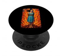 Witch Lighting Cigarette with Flames Occult Unholy Funny PopSockets PopGrip Adhésif