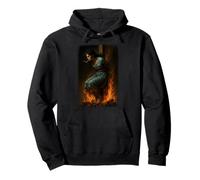 Witch Lighting Cigarette with Flames Occult Unholy Funny Sweat à Capuche