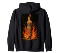 Witch Lighting Cigarette With Flames Occult Unholy Funny Sweat à Capuche