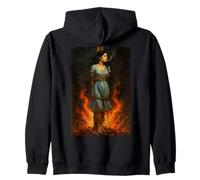 Witch Lighting Cigarette with Flames Occult Unholy Funny Sweat à Capuche