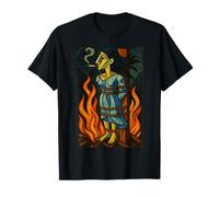 Witch Lighting Cigarette with Flames Occult Unholy Funny T-Shirt