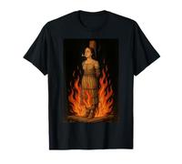 Witch Lighting Cigarette With Flames Occult Unholy Funny T-Shirt