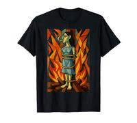 Witch Lighting Cigarette with Flames Occult Unholy Funny T-Shirt