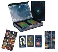 Witch Mirra Visions : Tarot lenticulaire et Oracle Deck avec images animées, cartes de tarot en vitrail, 79 cartes animées pour les chemins passés/présents/futurs, coffret cadeau d'art dynamique pour
