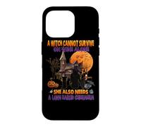Witch on Wine She Needs A Chihuahua Dog Halloween Costume Coque pour iPhone 16 Pro