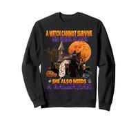 Witch on Wine She Needs A Dalmatian Dog Halloween Costume Sweatshirt