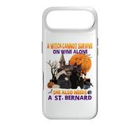 Witch on Wine She Needs A St Bernard Dog Halloween Costume Coque pour iPhone Air