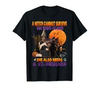 Witch on Wine She Needs A St Bernard Dog Halloween Costume T-Shirt Graphique avec Valeur