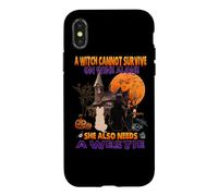Witch on Wine She Needs A Westie Dog Halloween Costume Coque pour iPhone X/XS