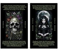 Witch Oracle Cards of Dark Magic. Jeu de cartes oracle de sorcellerie. Cartes oracle noires