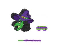 Witch Pinata Halloween Party Decoration Autumn Festival Pinata Spooky Witch Head Pinata Set for Halloween Parties