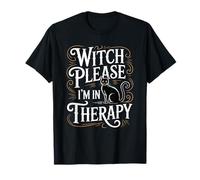 Witch Please I'm in Therapy Chat Noir Amusant Halloween T-Shirt