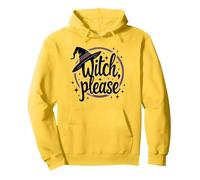 Witch Please: Magical Halloween Graphic, Sweat à Capuche, Unisexe pour Adultes, Citron, M