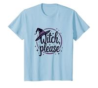 Witch Please: Magical Halloween Graphic, T-Shirt, Enfant, Bleu Céleste, 2 Ans