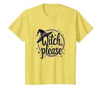 Witch Please: Magical Halloween Graphic, T-Shirt, Enfant, Citron, 10 Ans