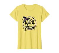 Witch Please: Magical Halloween Graphic, T-Shirt, Femme, Citron, XL