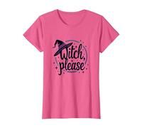 Witch Please: Magical Halloween Graphic, T-Shirt, Femme, Rose chiné, XS