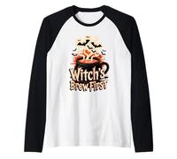 Witch’s Brew First Coffee Witches Halloween Manche Raglan