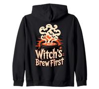 Witch’s Brew First Coffee Witches Halloween Sweat à Capuche