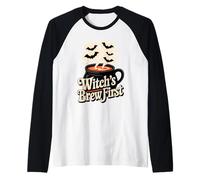 Witch’s Brew First Funny Coffee Witches Halloween Manche Raglan