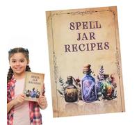 Witch Spell Book, livres de sorcière complets, gamelles et rituels détaillés portables, fournitures de magicien pour débutants, maison, école, voyage, fête, réunion, 50,4 x 35,5 x 35,5 cm