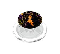 Witch Tarot Gothique Chat Noir Phases de Lune Halloween Femme PopSockets PopGrip pour MagSafe