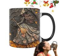 Witch Tea Tasse 350 ml - Tasse à café en céramique de chat - Boissons décoratives d'Halloween | Nouveauté Tasse à thé Vaisselle à café pour Halloween Femmes Amis Sœurs Cuisine Famille Gathering Party