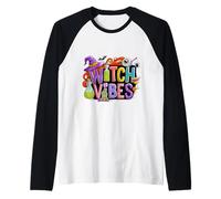 Witch Vibes Chemise épaisse et Amusante pour Halloween Manche Raglan