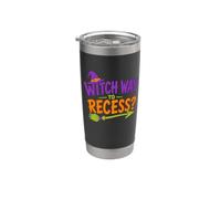 Witch Way to Recess Citation amusante pour l'école d'Halloween Gobelet isotherme en acier inoxydable double paroi