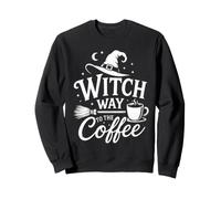 Witch Way to The Coffee Funny Halloween Caféine Lover Sweatshirt