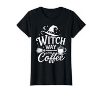 Witch Way to The Coffee Funny Halloween Caféine Lover T-Shirt