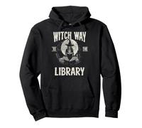 Witch Way to The Library Livre Effrayant Halloween Amoureux de sorcière Sweat à Capuche