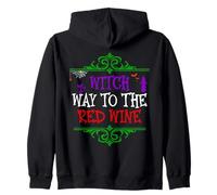 Witch Way to The Red Wine - Buvez du vin pour Halloween Amusant Sweat à Capuche