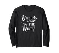 Witch Way to The Wine Costume d'halloween Amusant Manche Longue