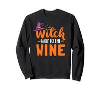 Witch Way To The Wine Tenue pour femme pour Halloween Sweatshirt