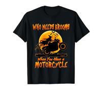 Witch Who Needs Brooms When You Have A Motorcycle Halloween T-Shirt Graphique avec Valeur, Homme, Noir, XL