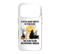 Witch Wine and Afghan Hound Dog Mom Funny Halloween Costume Coque pour iPhone 17 Pro