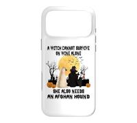 Witch Wine and Afghan Hound Dog Mom Funny Halloween Costume Coque pour iPhone 17 Pro Max