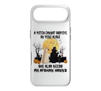 Witch Wine and Afghan Hound Dog Mom Funny Halloween Costume Coque pour iPhone Air