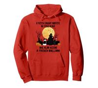 Witch Wine and French Bulldog Dog Funny Halloween Costume Sweat à Capuche