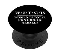 Witch Woman in Total Control of Herself PopSockets PopGrip Adhésif