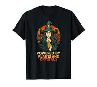 Witchcore Green Witch Powered by Plants Crystals Women T-Shirt