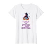 Witchcraft Magic Don't Make Me Spell Kindness Witch Vibe T-Shirt Graphique avec Valeur, Femme, Blanc, L