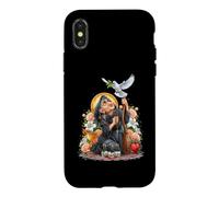 Witchcraft Wicca Coquette Cartoon Skulls Bougies Coeur Roses Coque pour iPhone X/XS