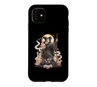 Witchcraft Wicca Coquette Floral Roses Bougies Étoiles Balai Coque pour iPhone 11
