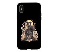 Witchcraft Wicca Coquette Floral Roses Bougies Étoiles Balai Coque pour iPhone X/XS