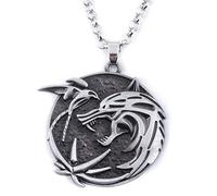 Witcher necklace, Trio de sorceleur Geralt Ciri Yennefer médaillon, sorceleur Collier, Witcher chaîne acier inoxydable médaillon collier pour homme excellent cadeau, collier Cosplay bijoux Cosplay