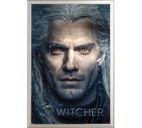 Witcher, The - Poster - Close Up + cadre interchangeable, Shinsuke® Maxi aluminium argenté, vitre acrylique